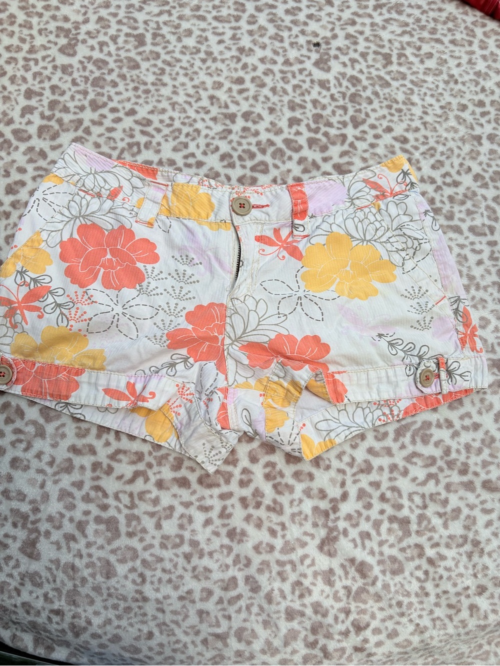 Y2K Unionbay Size 11 Floral Cotton Women's Lowrise Shorts